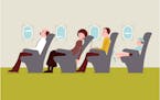 iStock sleeping on plane illustration