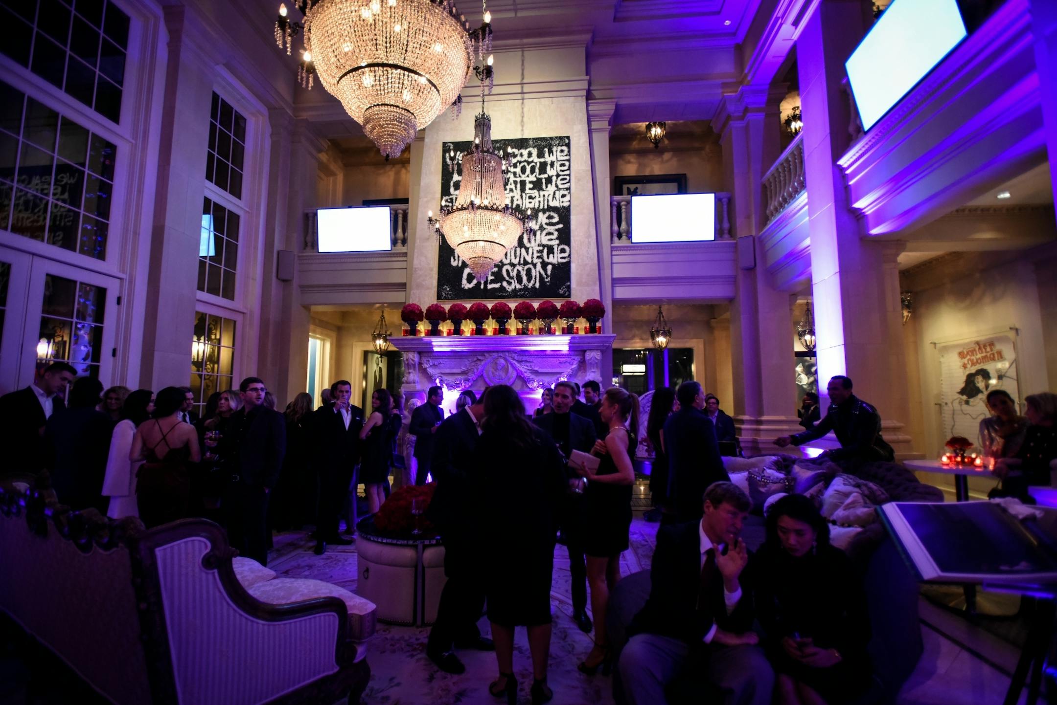The scene at Saturday night's "Big Game Big Give" charity party in Edina.