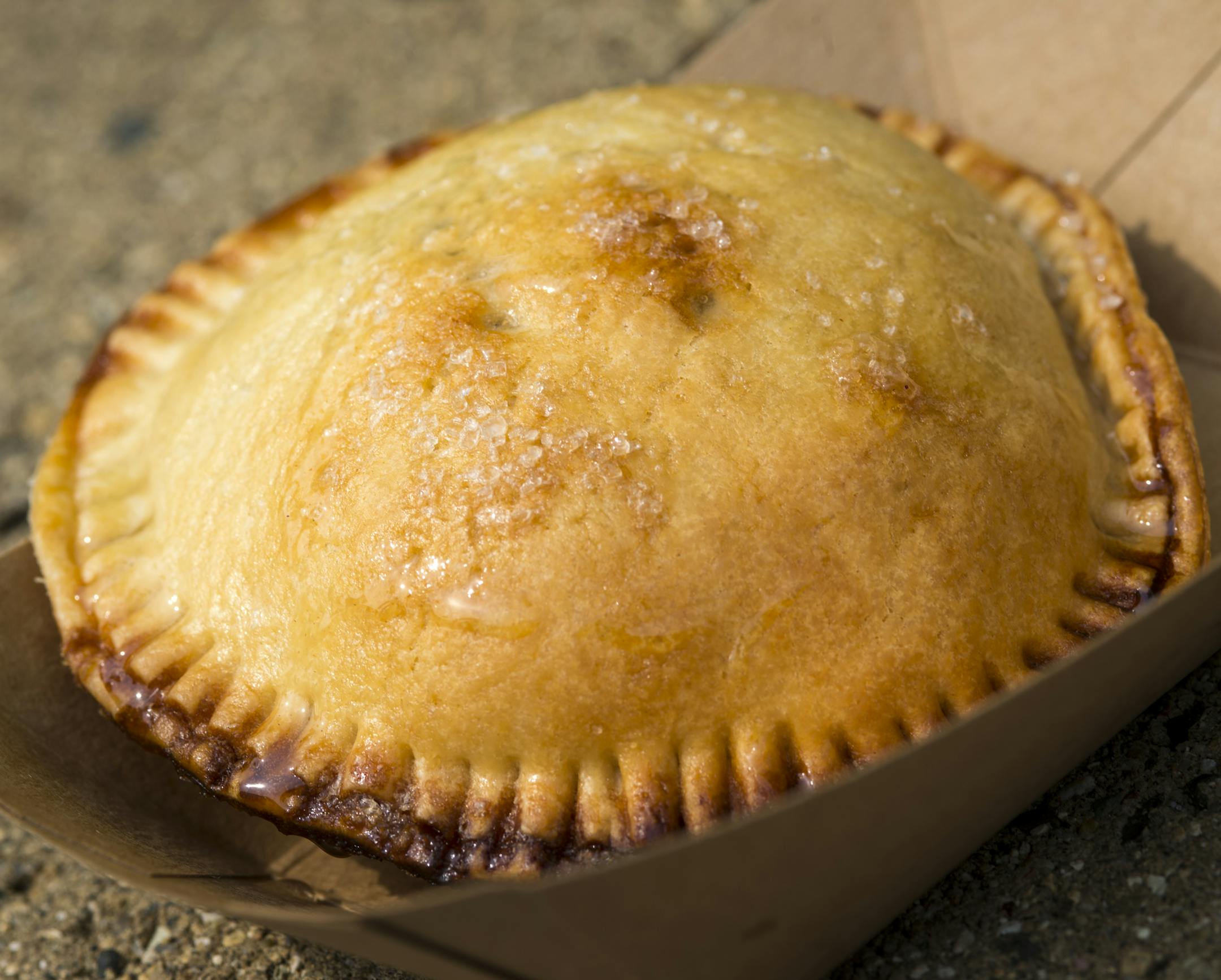 The Bapple Pie (blueberries and apple) at Sara’s Tipsy Pies, one of the more than 50 new foods at the Minnesota State Fair.