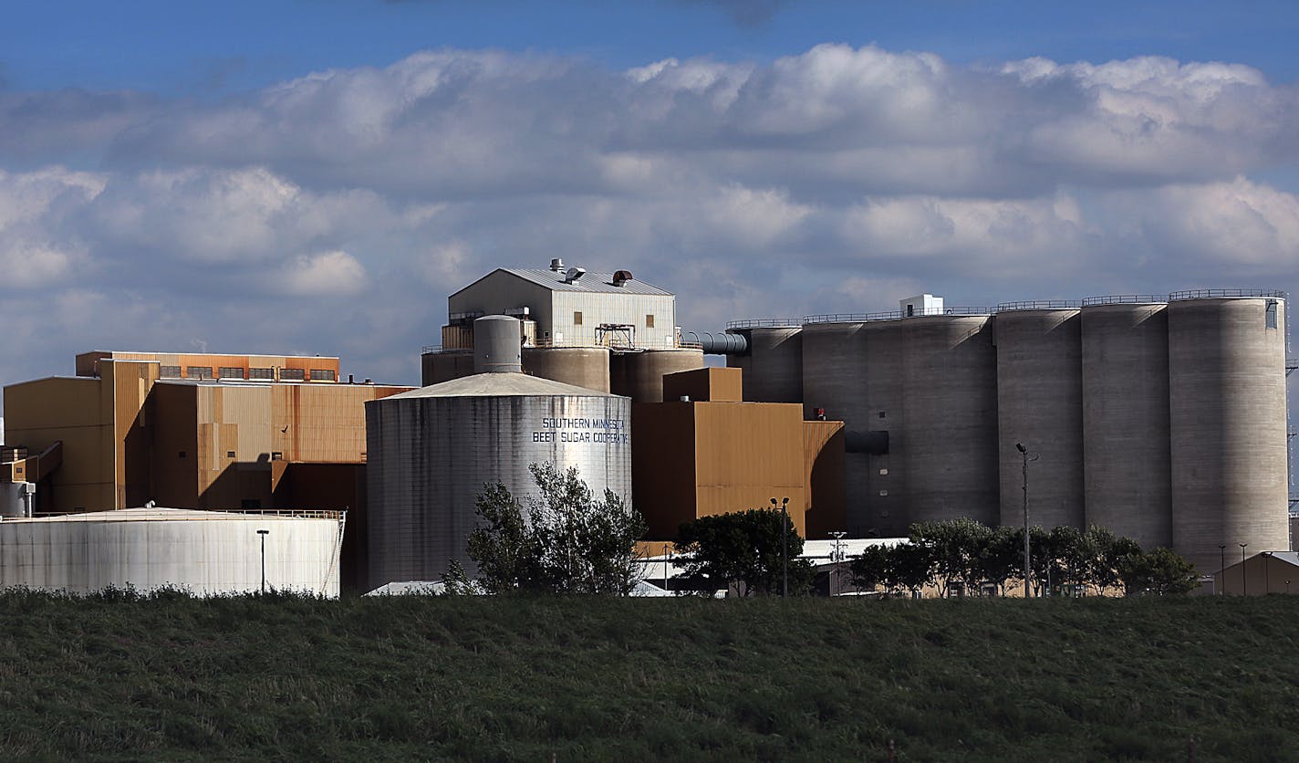 The Southern Minnesota Beet Sugar Cooperative near Renville draws crops from 120,000 acres in the state.