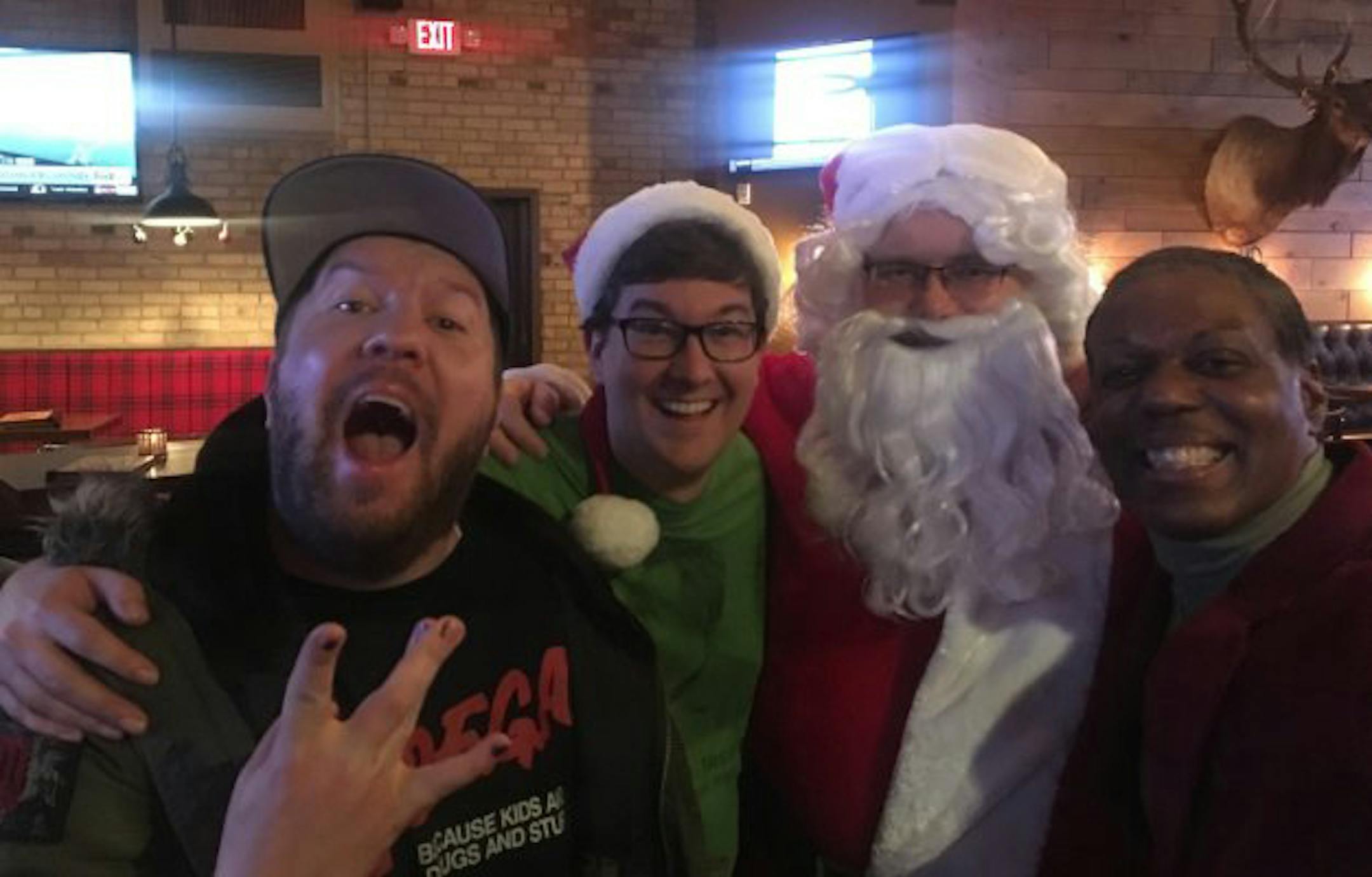 Nick Swardson, Bryan Miller, Santa Claus and Fancy Ray McCloney