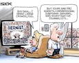 Sack cartoon: Hillary Clinton and Bernie Sanders