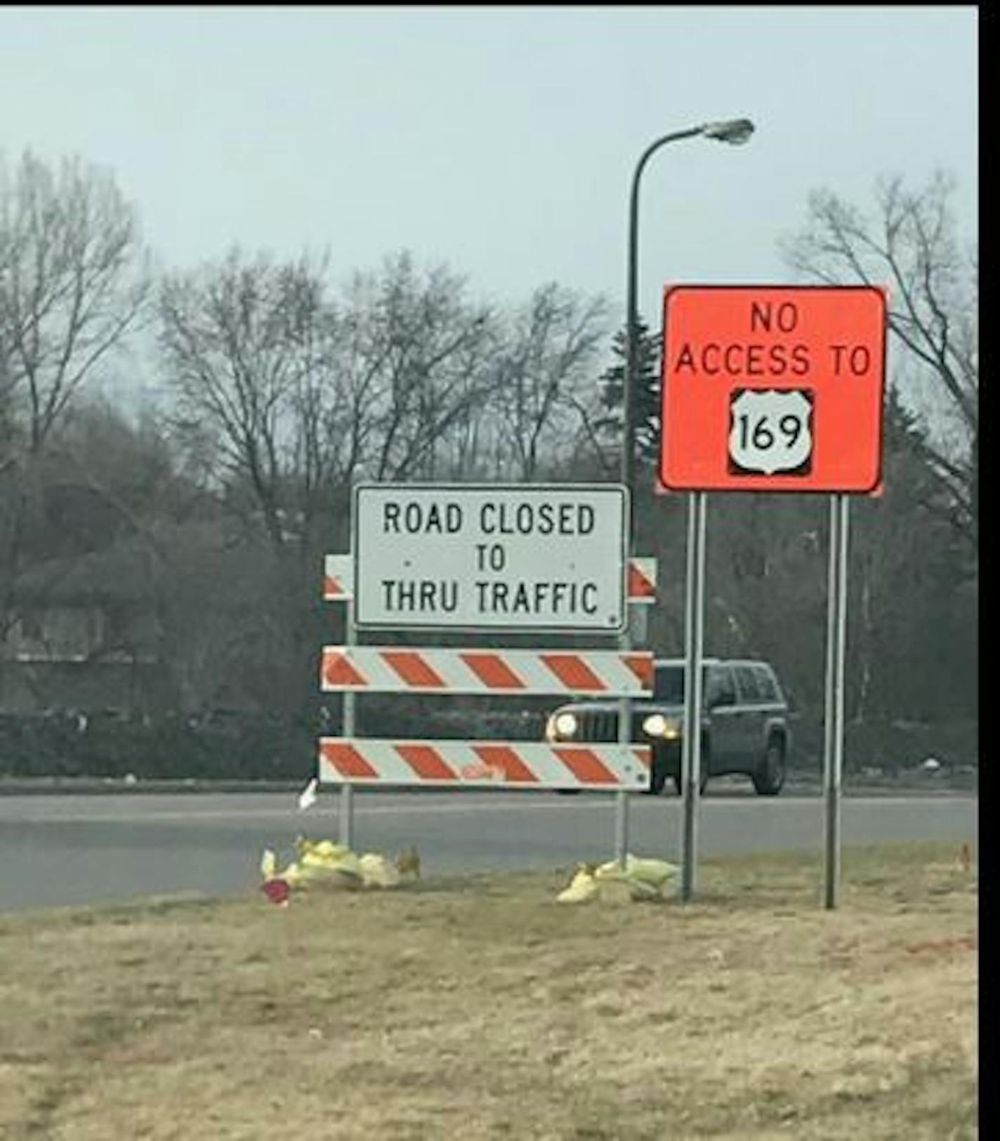 A new sign put up this week reminds drivers that 11th Avenue in Hopkins is for local traffic only.