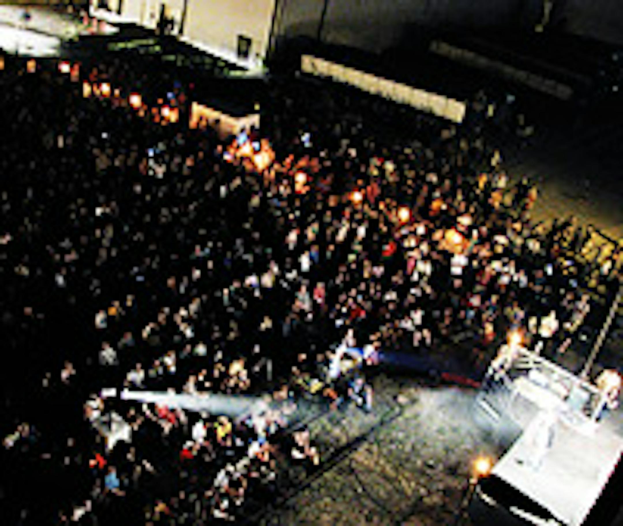 Last year's crowd enjoys the film festival.