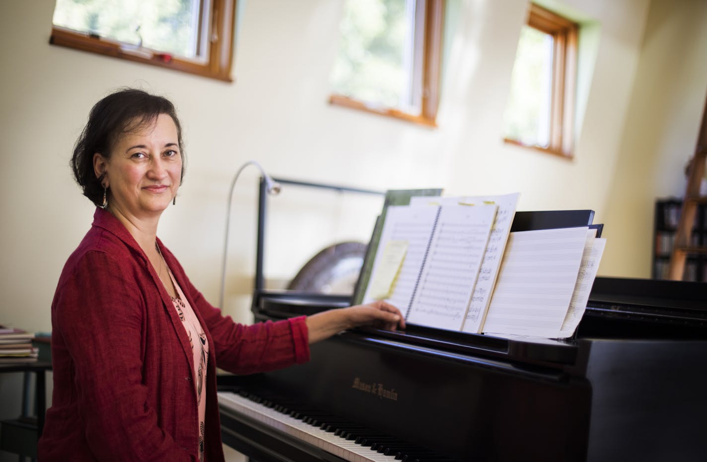 Composer Mary Ellen Childs poses inside her Minneapolis home. ] LEILA NAVIDI &#xef; leila.navidi@startribune.com BACKGROUND INFORMATION: Composer Mary Ellen Childs poses inside her Minneapolis home on Friday, September 29, 2017.