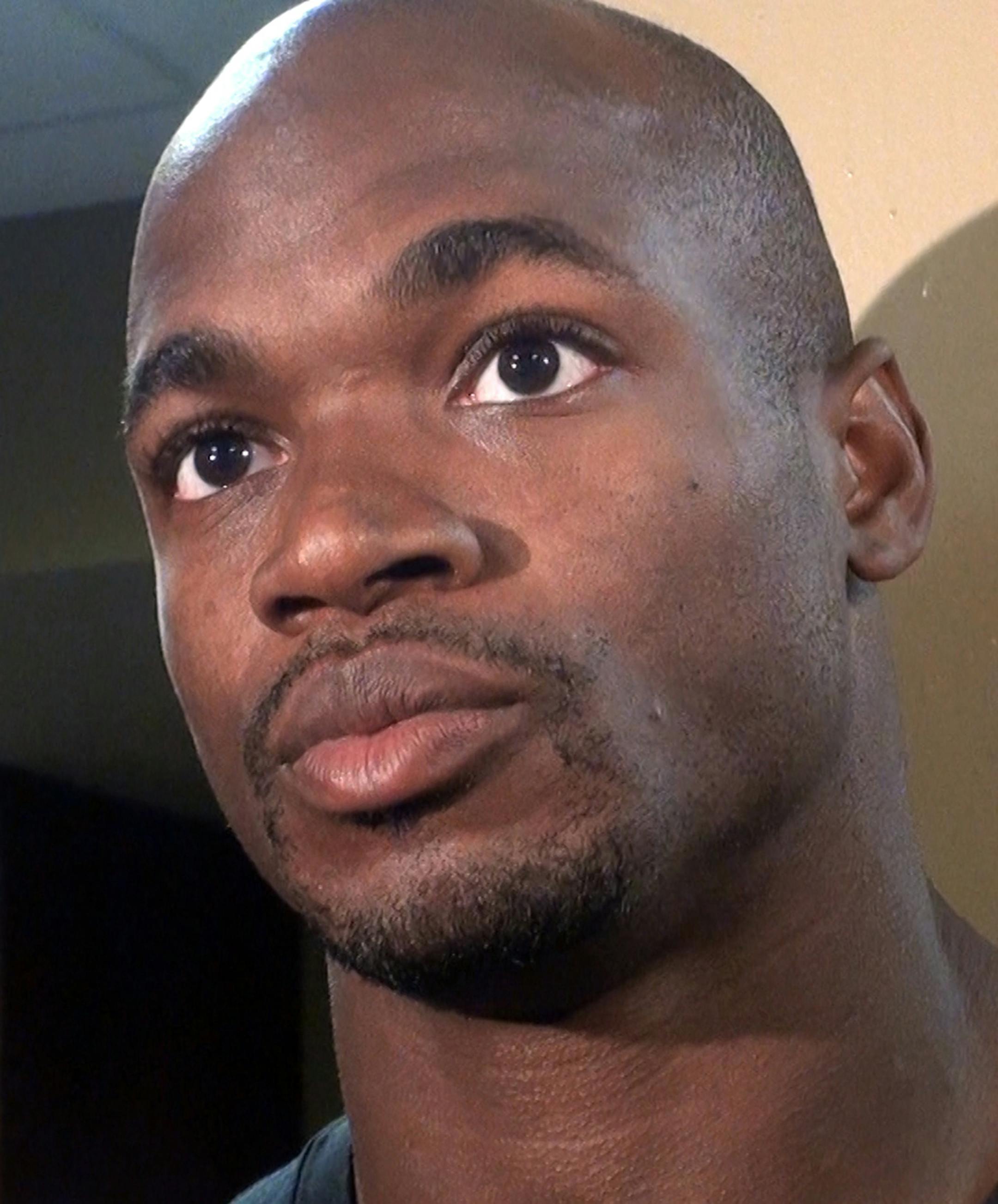 Adrian Peterson speaks with media inside the team's locker room at Winter Park in Eden Prairie, Minnesota on Thursday, September 11, 2014.