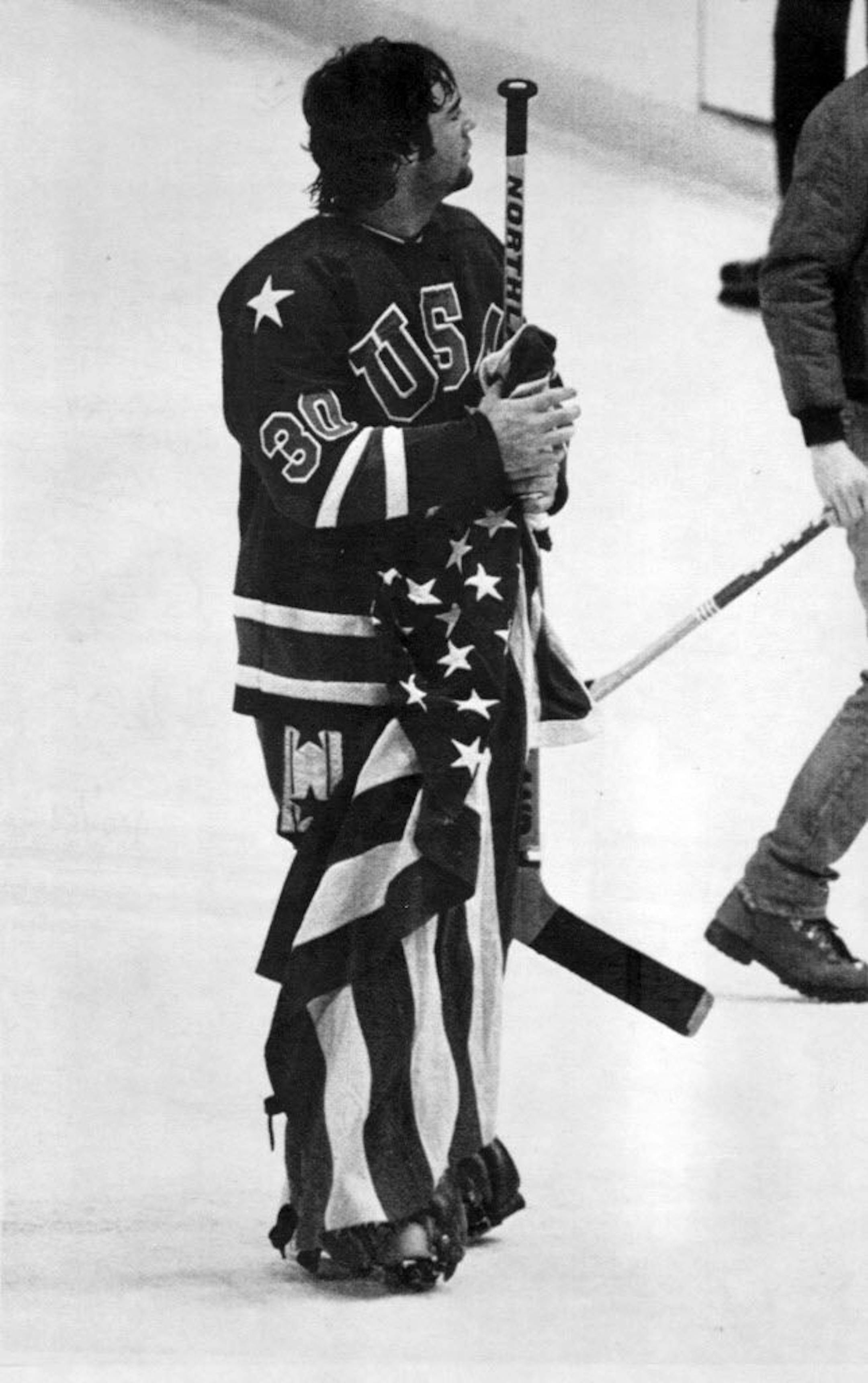 Jim Craig, goalie of the 1980 Olympic Hockey team.