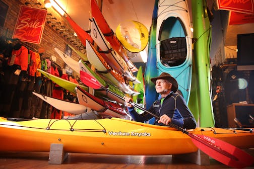 Midwest Mountaineering owner Rod Johnson at the store.
