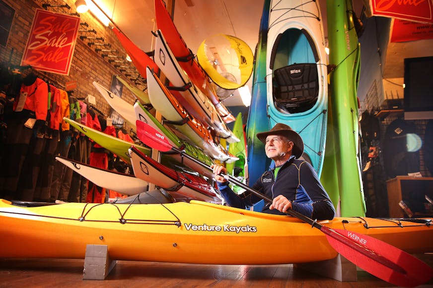 Midwest Mountaineering owner Rod Johnson at the store.