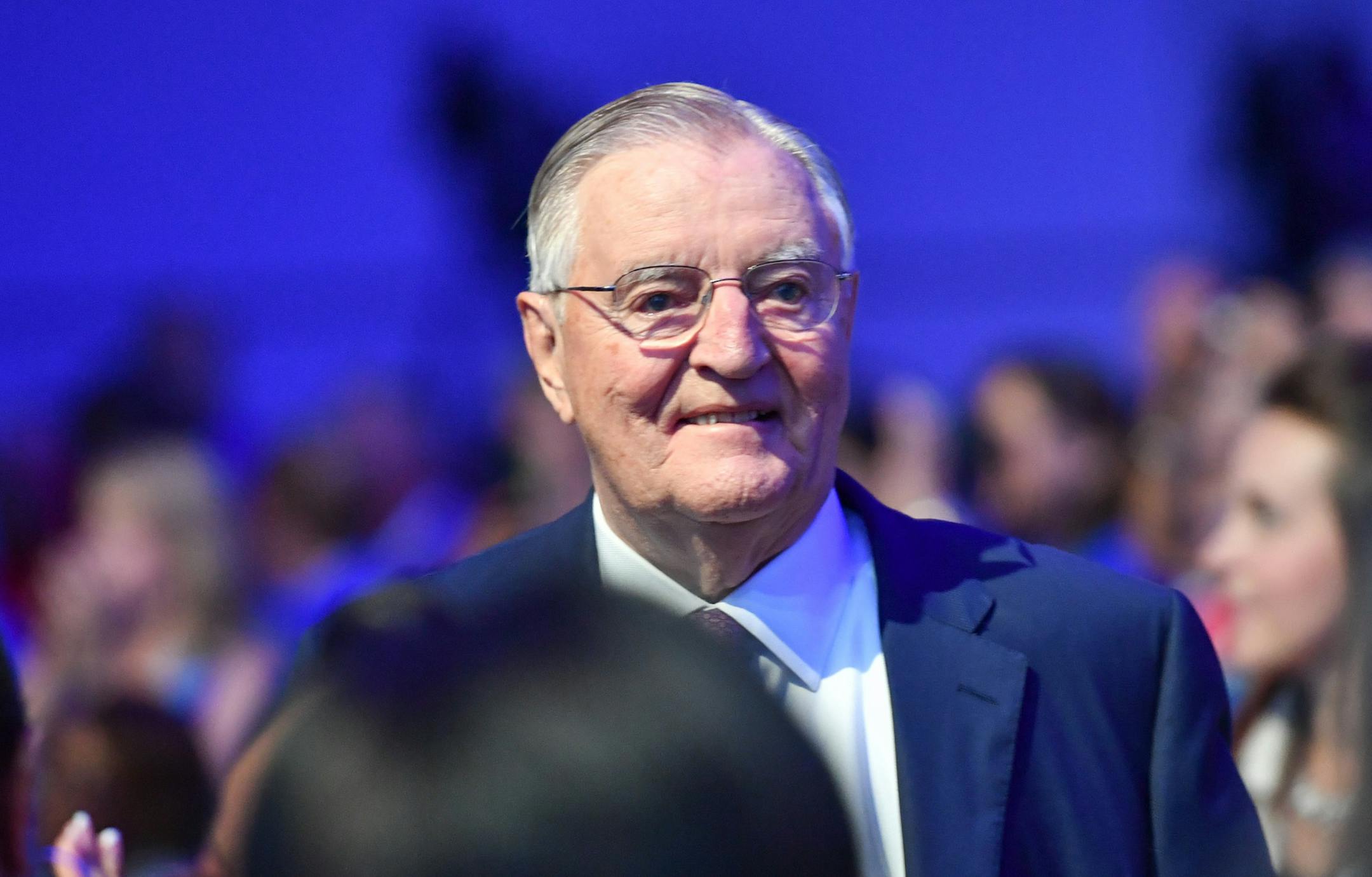 Former Vice President Walter Mondale was in attendance as Hillary Clinton spoke to the American Federation of Teachers, the first union to endorse her campaign. They are gathered at the Minneapolis Convention Center for their annual convention.