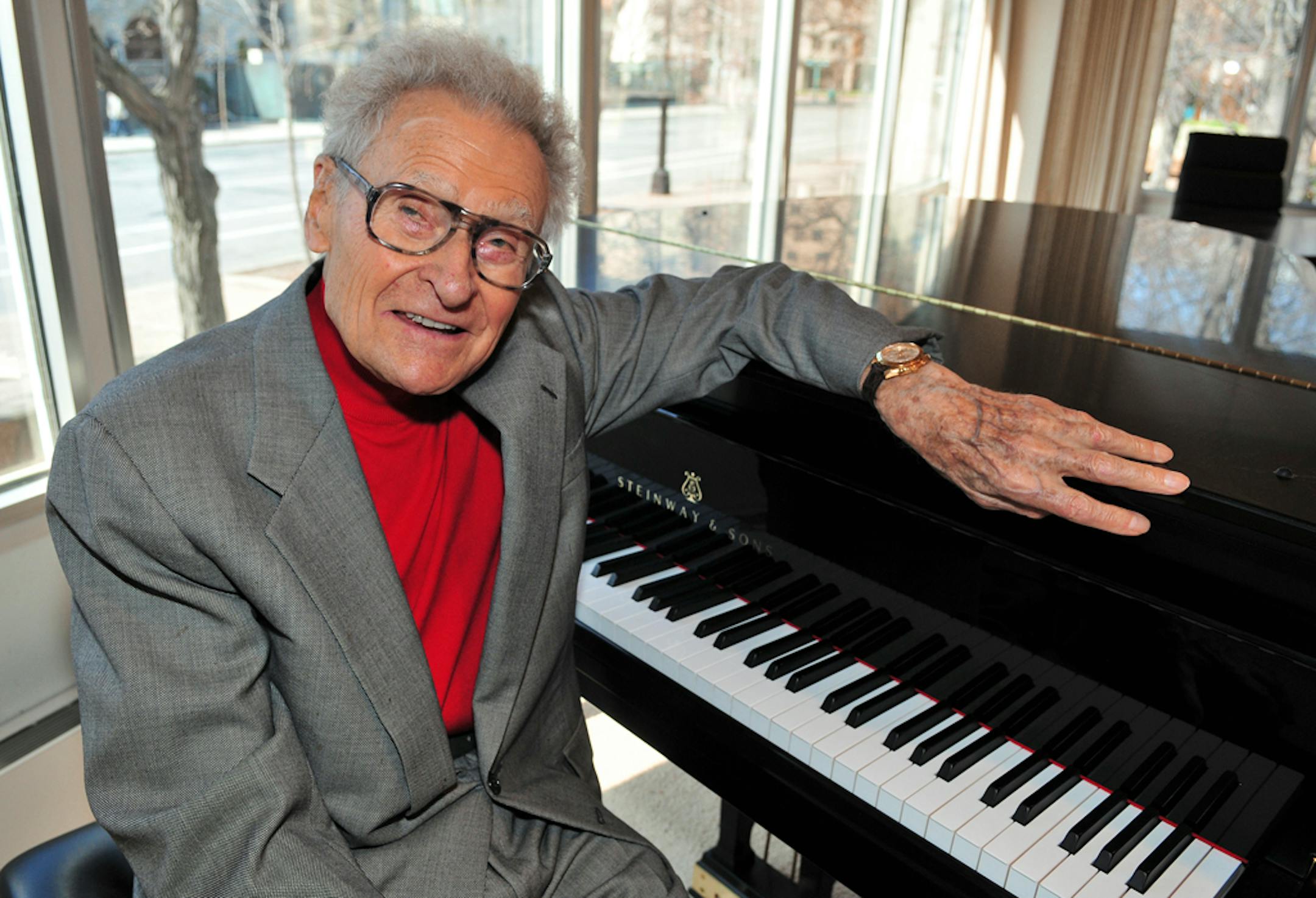 Stanislaw Skrowaczewski at Orchestra Hall, where he'll take the podium once again this week.