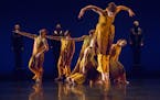 Dancer Sarah Steichen and Zenon Dance Company with Mila Vocal Ensemble in"The Mourning Tree" by Wynn Frick. Photo by William Cameron