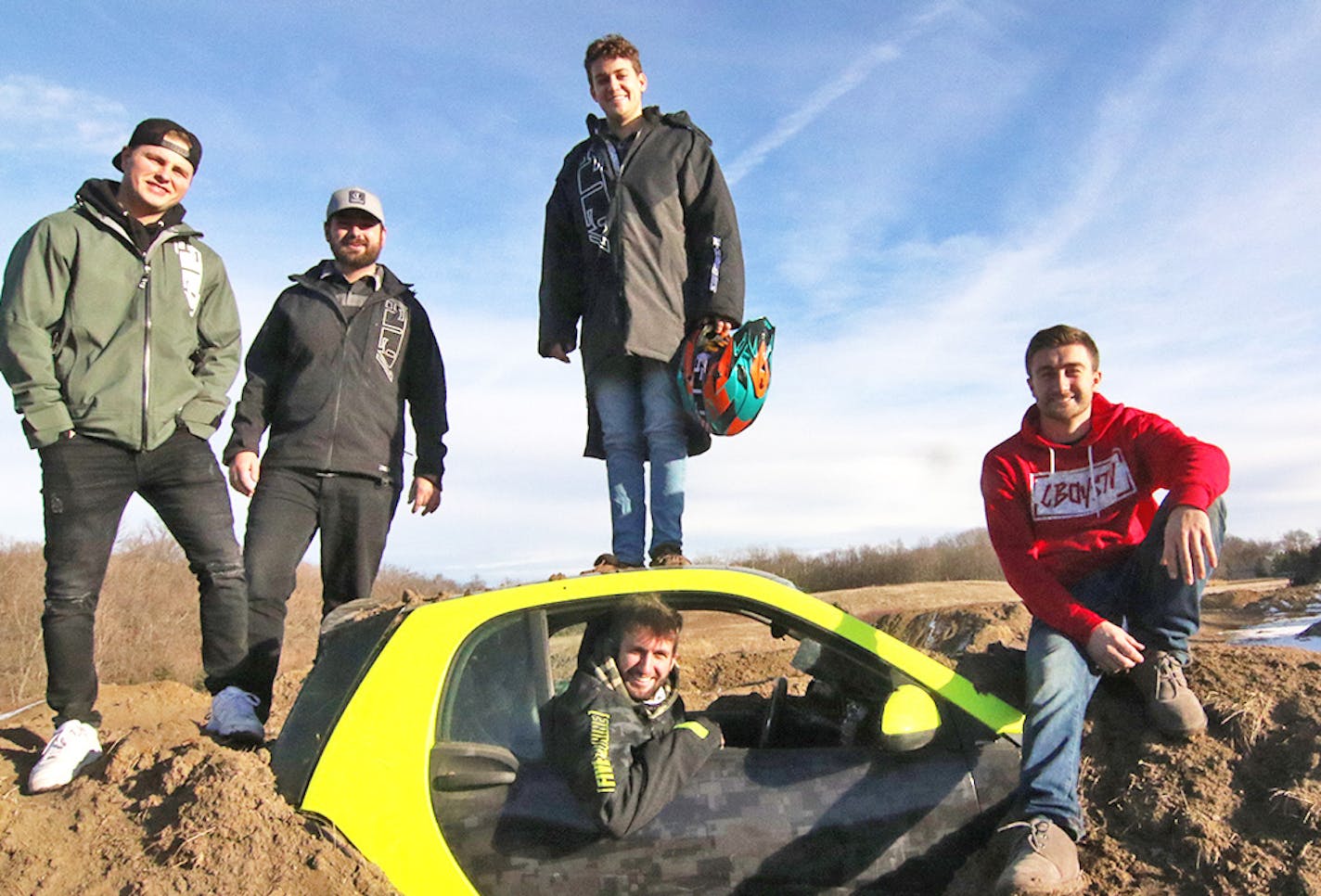 The CBoys, from left, are CJ Lotzer, Ken Matthees, Ben Roth (top), Micah Sandman and Ryan Iwerks.