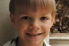 Eddie Michalek, 5, was killed Tuesday evening when a tree fell on him in his back yard in Sherburne County.