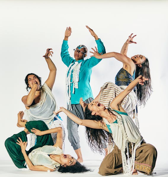 Ananya Dance Theatre will perform “Nün Gherāo: Surrounded by Salt” at the O’Shaughnessy on Sept. 30-Oct 1. The dancers, from left, are Ananya 