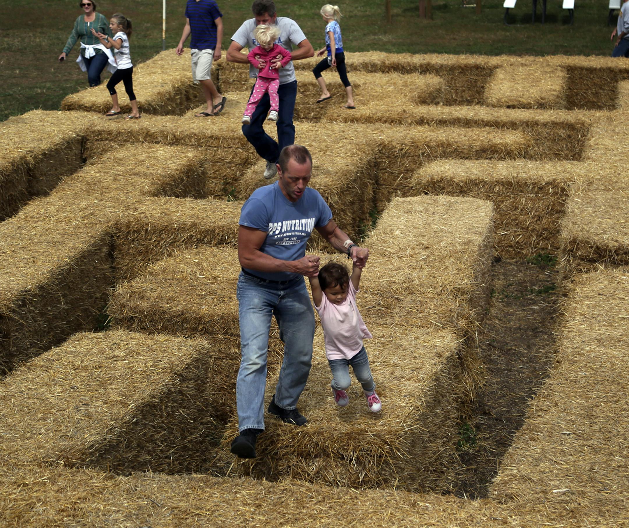 Children and adults alike enjoyed the straw bale maze Saturday, Sept. 14, 2013, at Sever's Corn Maze and Fall Festival in Shakopee, MN.](DAVID JOLES/STARTRIBUNE) djoles@startribune.com Sever's Corn Maze and Fall Festival in Shakopee, MN.