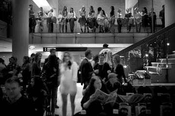 Attendees waited for the start of the Envision Spring 2016 fashion show at Orchestra Hall.