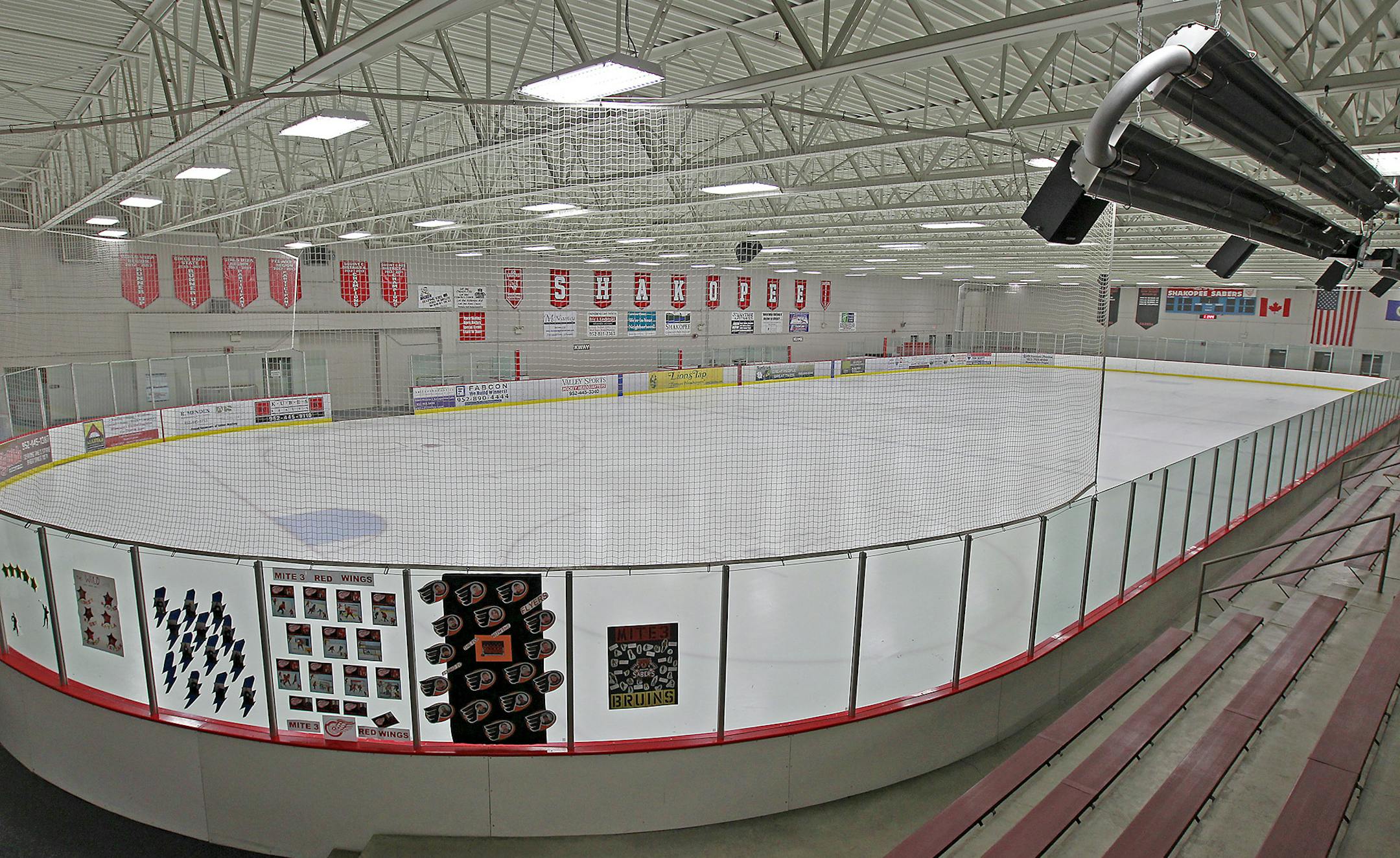 The only rink in Shakopee is located in the Shakopee Community Center, Thursday, March 12, 2015 in Shakopee, MN. The city of Shakopee is again looking to improve its community center, despite three failed referendums proposing improvements to it in a decade. This time, they want to build two new sheets of ice to meet demand for ice time. How they will pay for it and what other amenities will be included in the package hasn't been decided yet. ] (ELIZABETH FLORES/STAR TRIBUNE) ELIZABETH FLORES &#