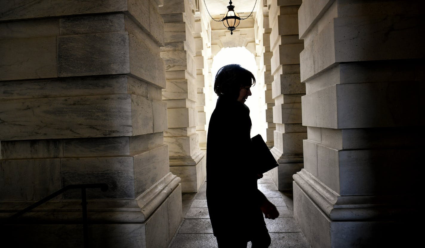 Senator Tina Smith entered the U.S. Capitol Wednesday morning to be sworn in as Minnesota's Senator. ] GLEN STUBBE &#x2022; glen.stubbe@startribune.com Wednesday, January 3, 2018 Tina Smith is sworn in as Minnesota's junior U.S. senator, replacing Al Franken the day after he resigns.