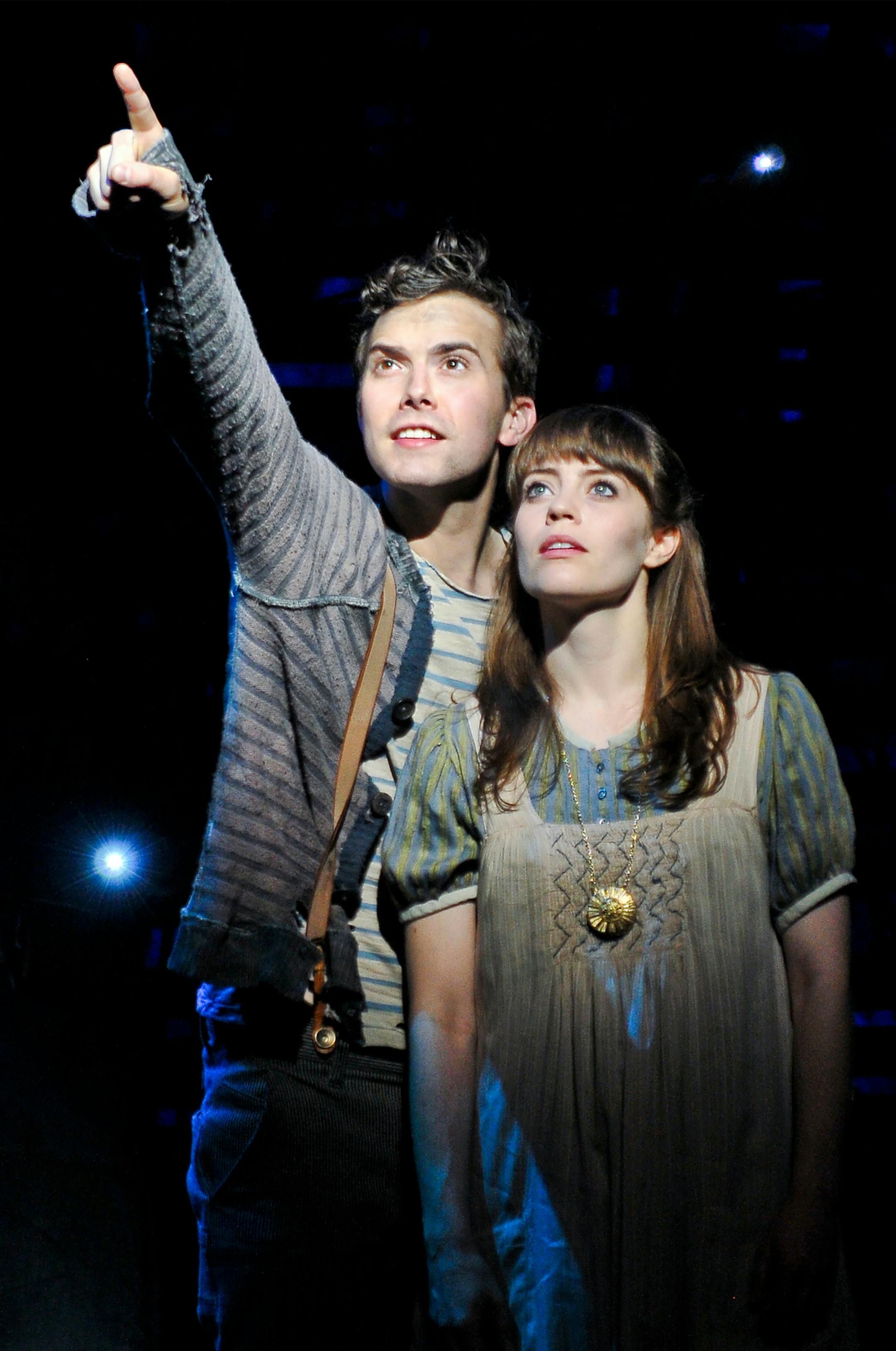 (L to R) Joey deBettencourt and Megan Stern from the Peter and the Starcatcher Tour Company Photo by Jenny Anderson