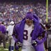 Randy Moss leaves the field at Giant Stadium after the Vikings were beaten by the New York Giants 41-0.