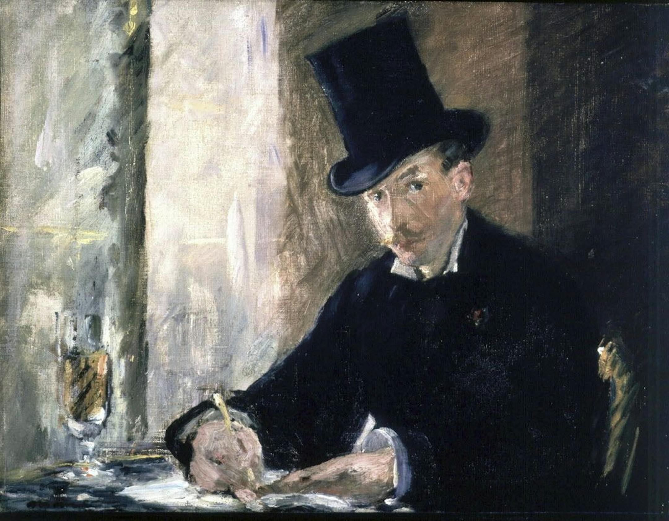The painting "Chez Tortoni," by Edouard Manet, was one of more than a dozen works of art stolen in the early hours of March 18, 1990, from a Boston art museum.
