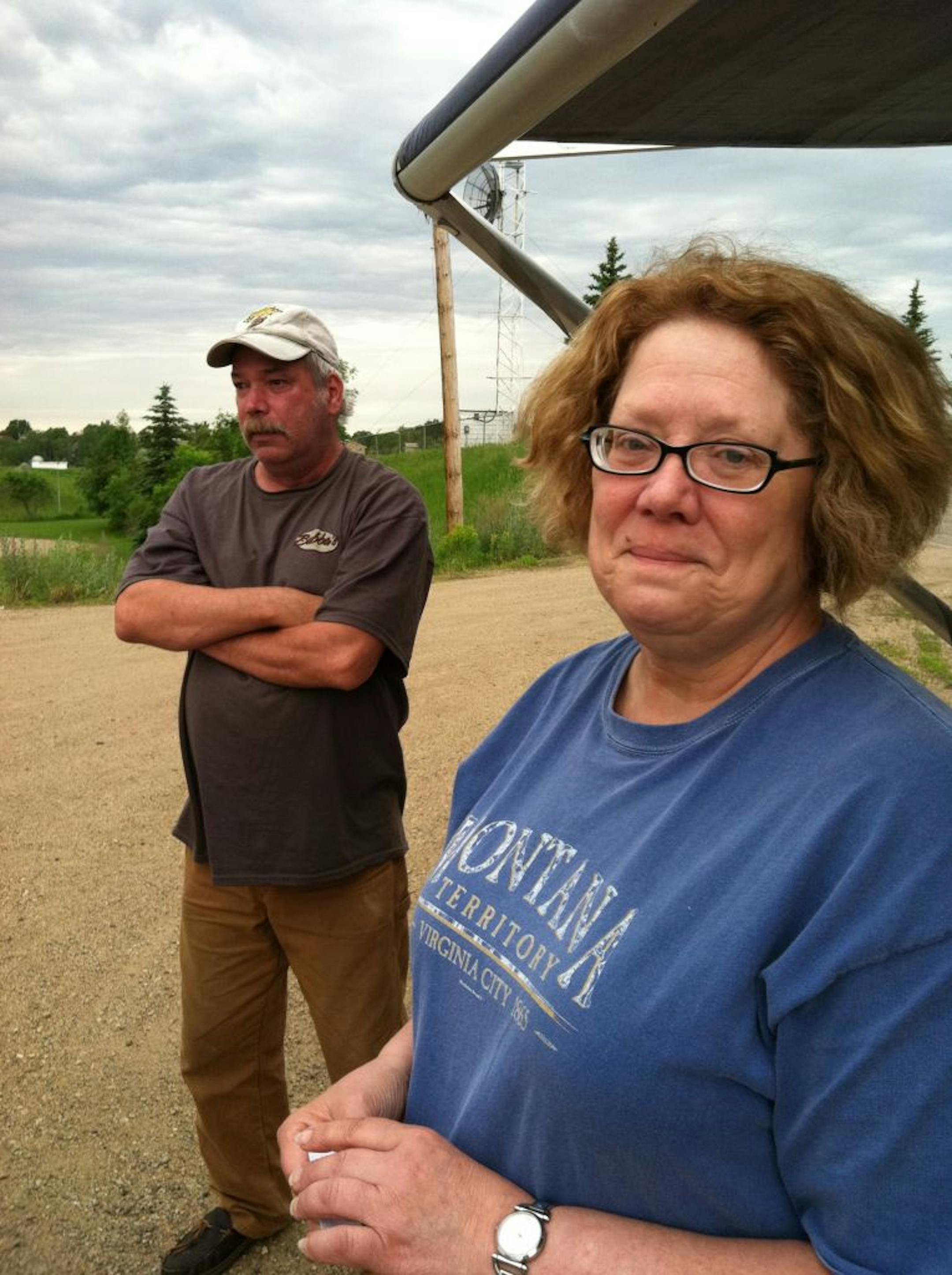 Displaced Minot residents Norma Shearer and Frank Papenfuss, wait out the flood in Minot, N.D. Friday, June 24, 2011. The river is expected to break a more than century-old record on Friday and go 6 or 7 feet higher by this weekend.