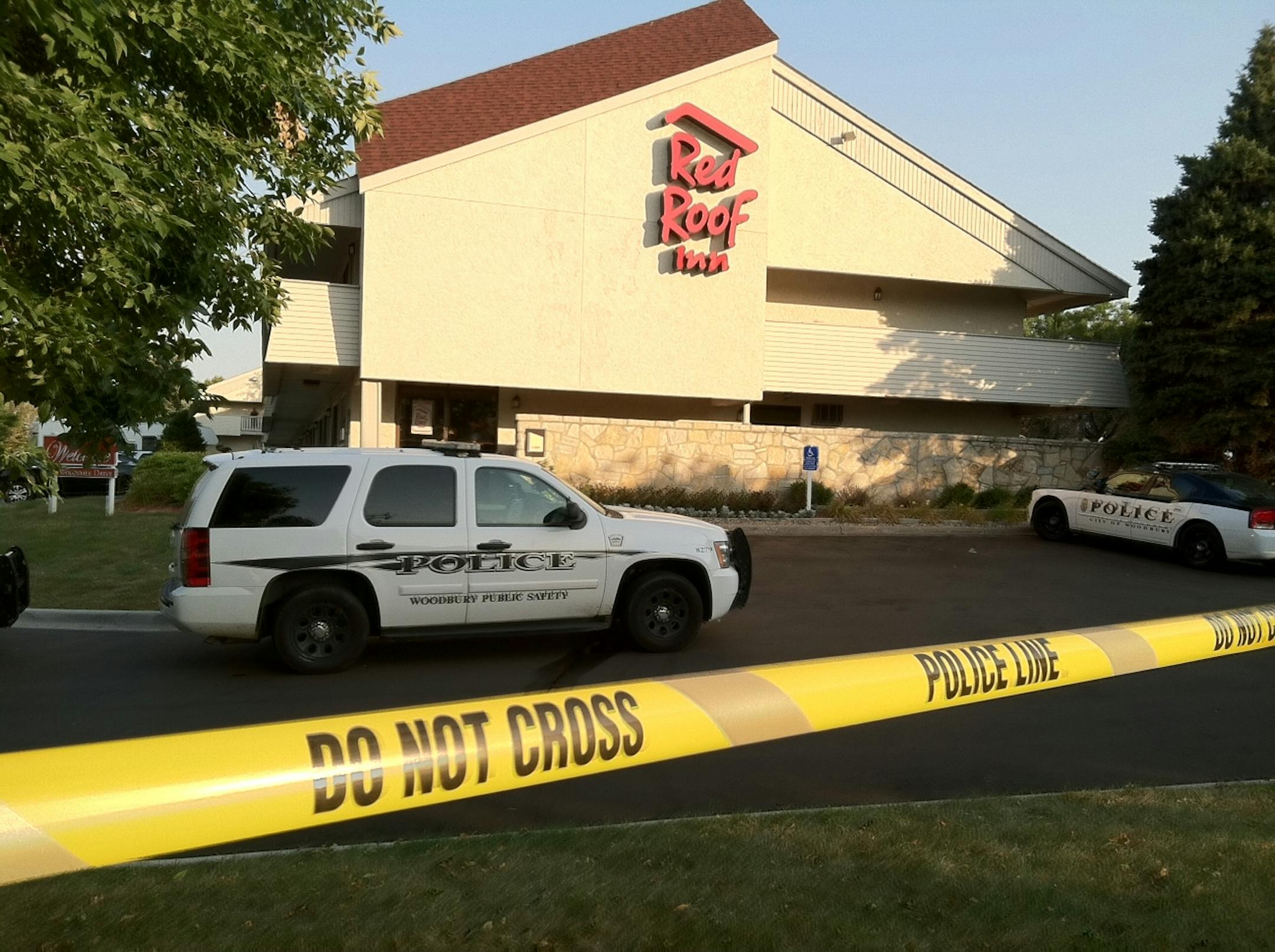 One person was killed and another was arrested at the Red Roof Inn in Woodbury during a hostage situation early Friday morning, Aug. 31, 2012..