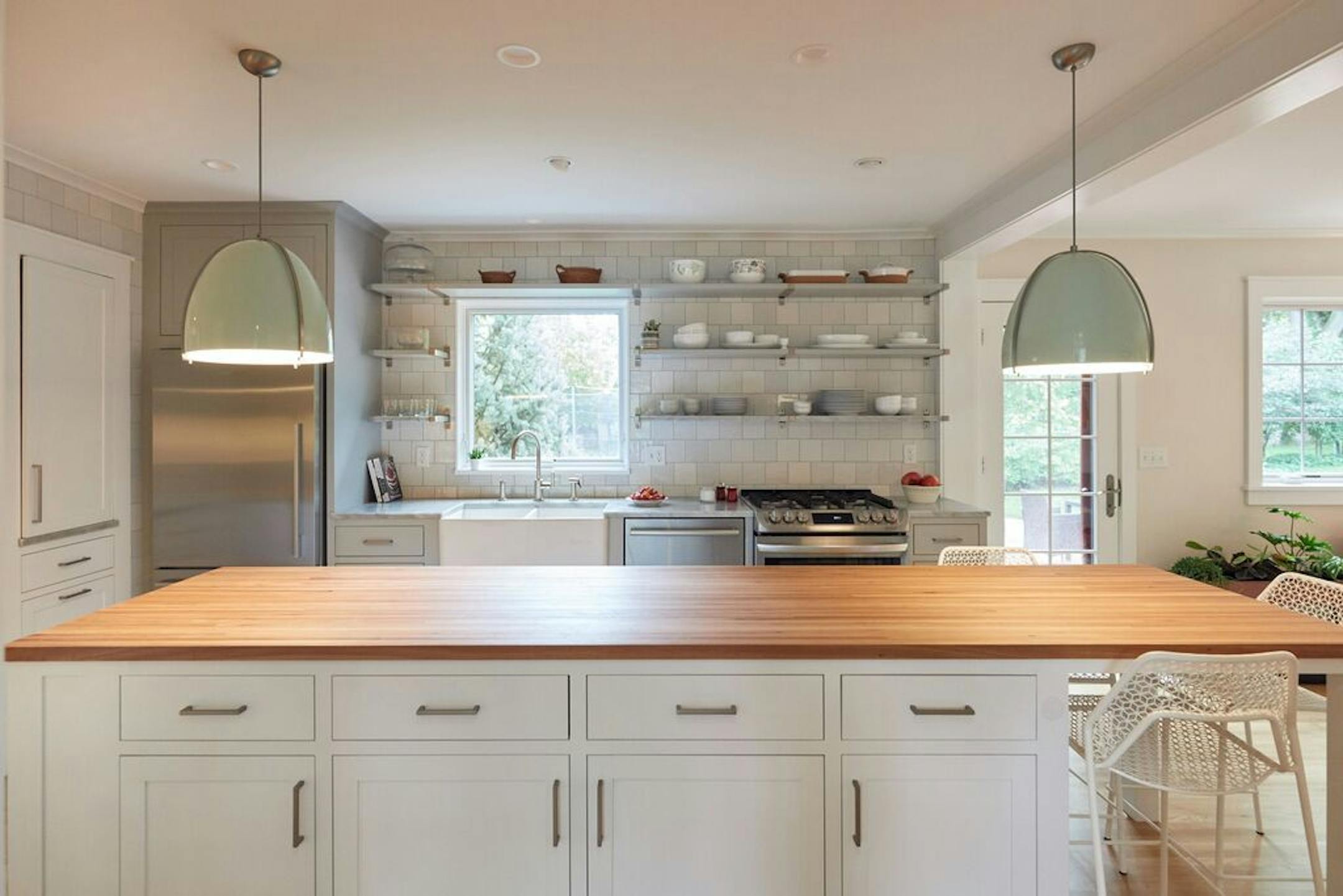 Barbara and Cully Johnson remodeled the main floor of their home in St. Anthony, including this kitchen, which was designed by Albertsson Hansen Architecture.