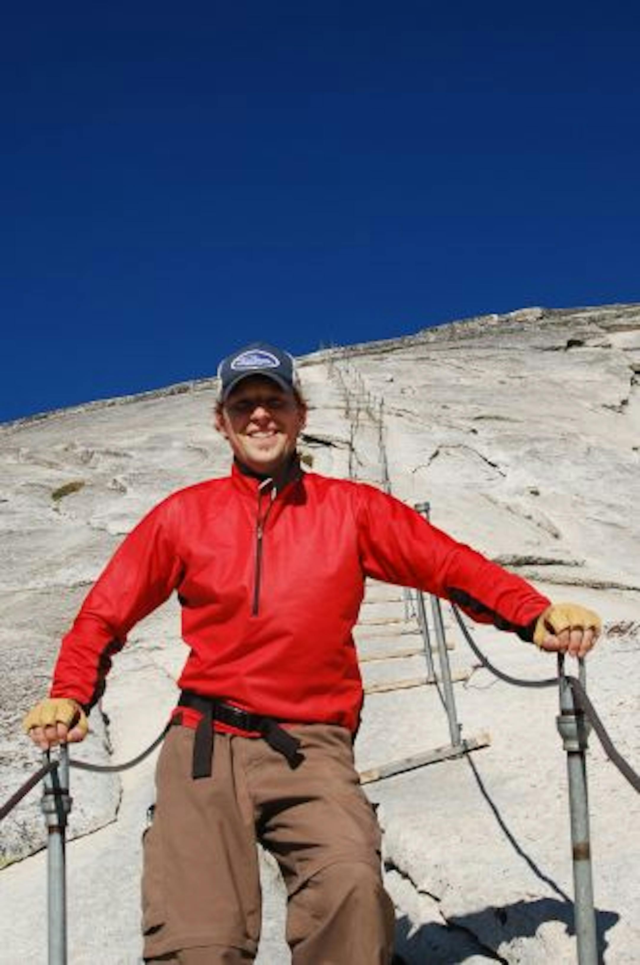 Centennial teacher Chris Ripken on the half dome at Yosemite National Park.