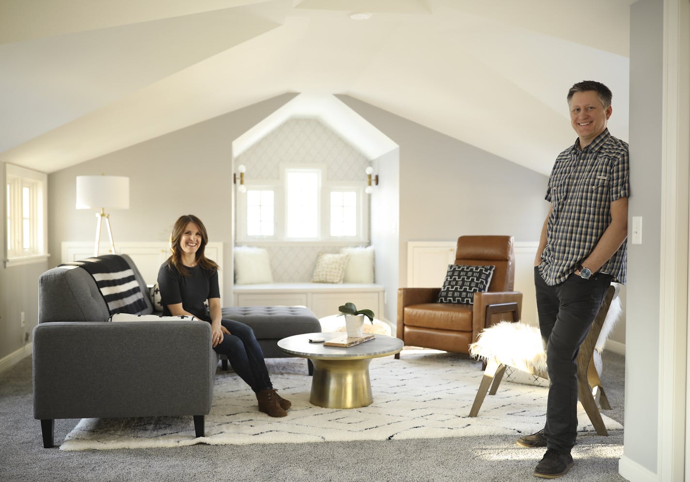 Marlo and Shawn Eilefson in their new second-floor retreat.