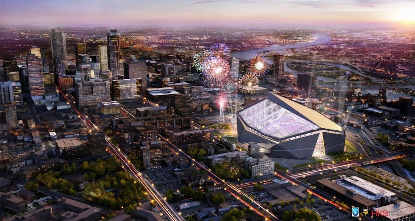 The stadium will be built in roughly the same location as the Metrodome. Construction is expected to begin this fall, as the Vikings play their final season in the dome.