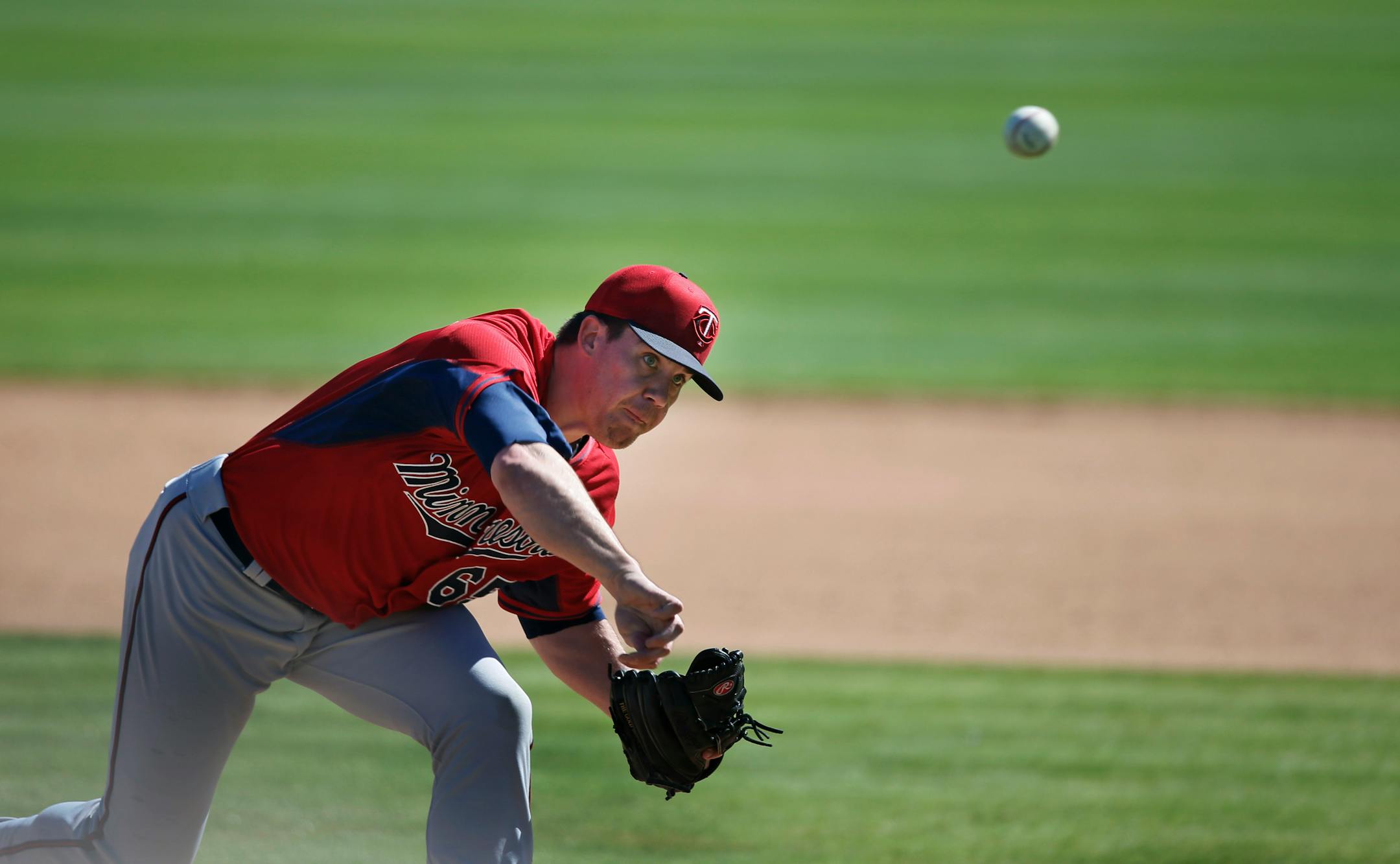 Trevor May pitched Monday March 3, . 2014 in a game between the Minnesota Twins at Baltimore in Sarasota , Florida. Twins beat Orioles 9-2 JERRY HOLT jerry.holt@startribune.com Jerry Holt