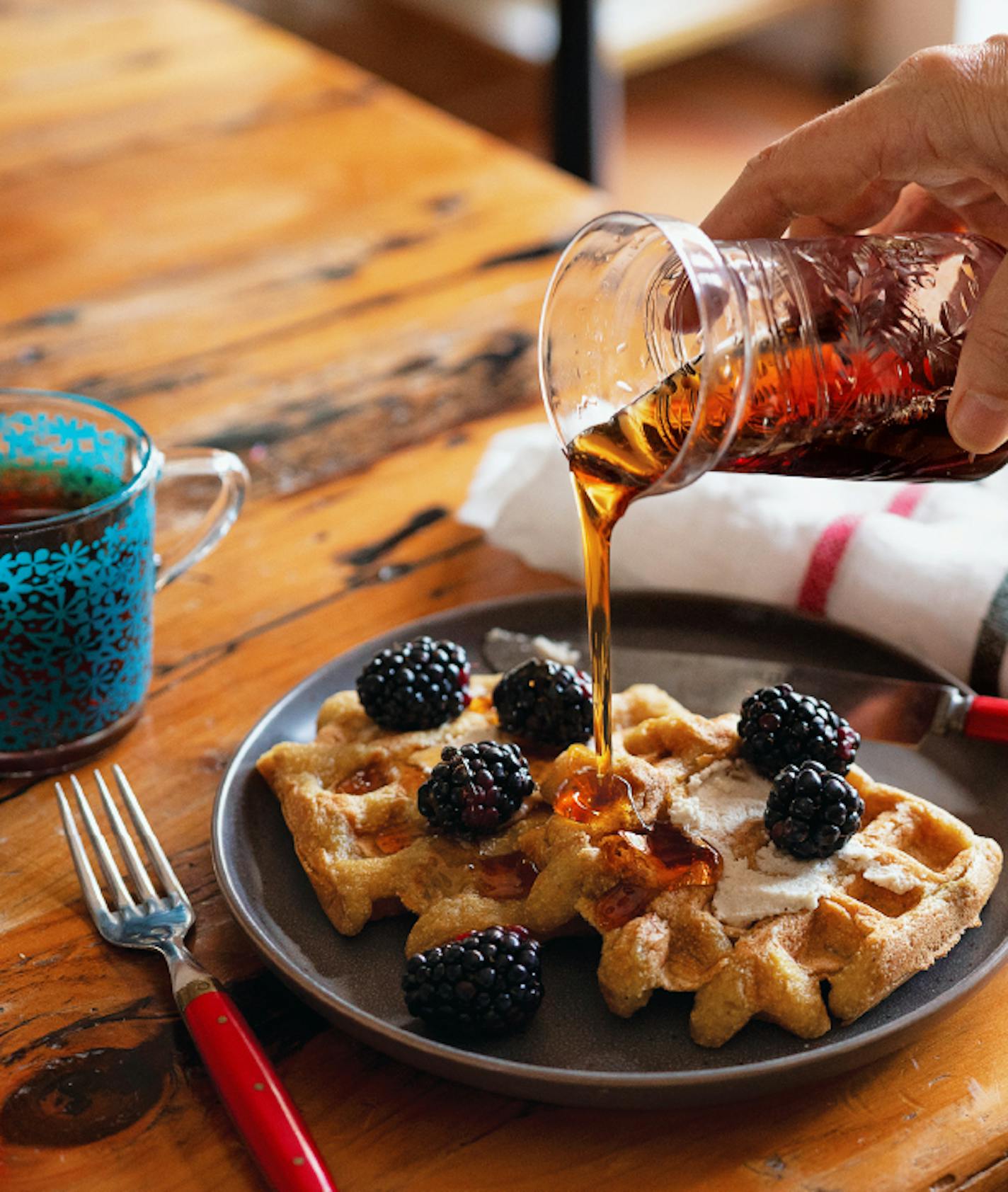 Blue Zone Kitchen: Cornmeal Waffles