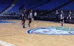 Shae Kelley from half-court for the Lynx. It's GOOD! (At practice)