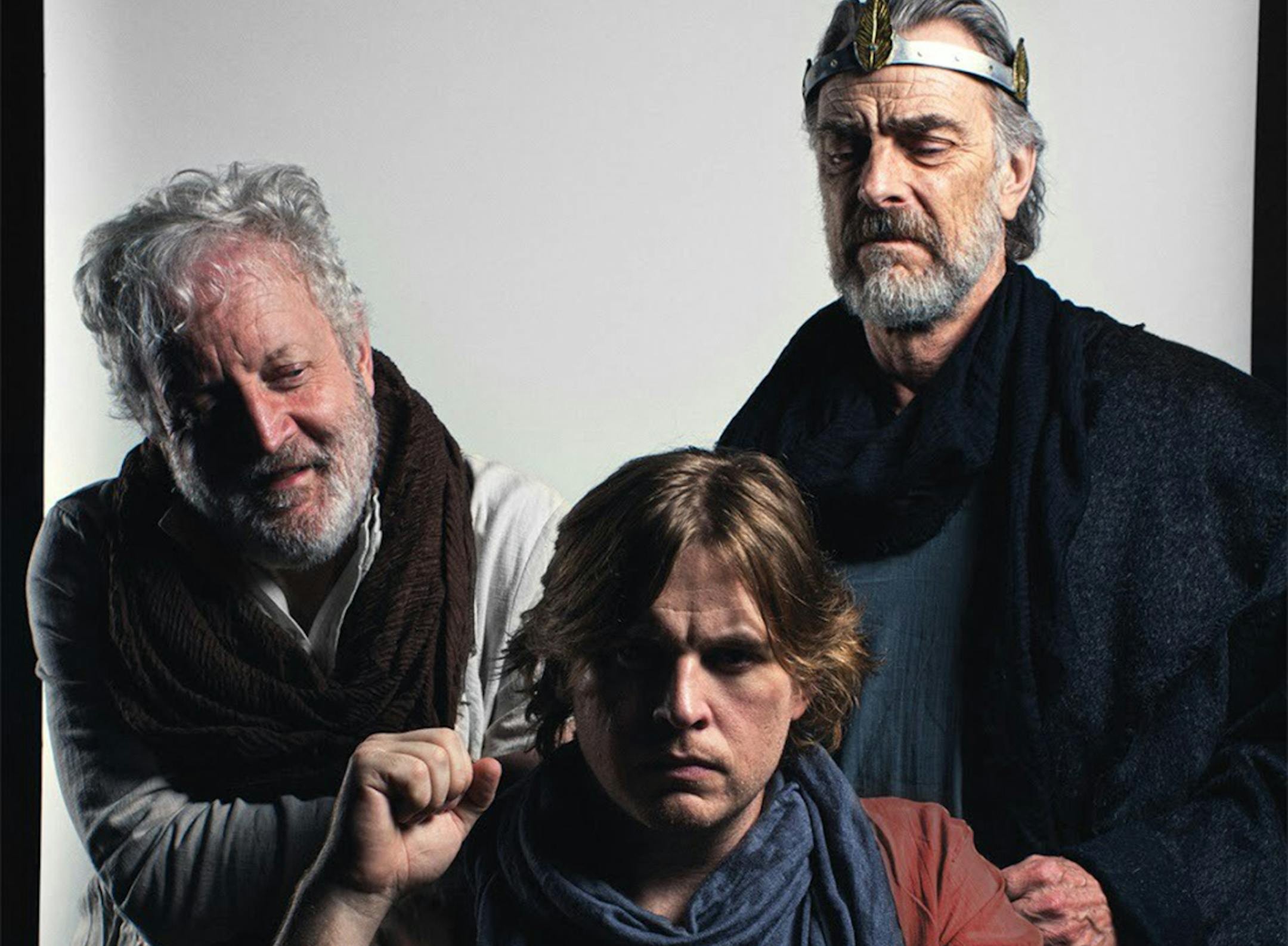 Gary Briggle, left, James Napoleon Stone and Bruce Bohne star in "Rogue Prince: Henry IV Parts I and II," adapted by Briggle from the Shakespeare plays.
