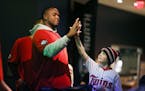 Ten-year-old Jackson Roethler and Miguel Sano at TwinsFest last year.