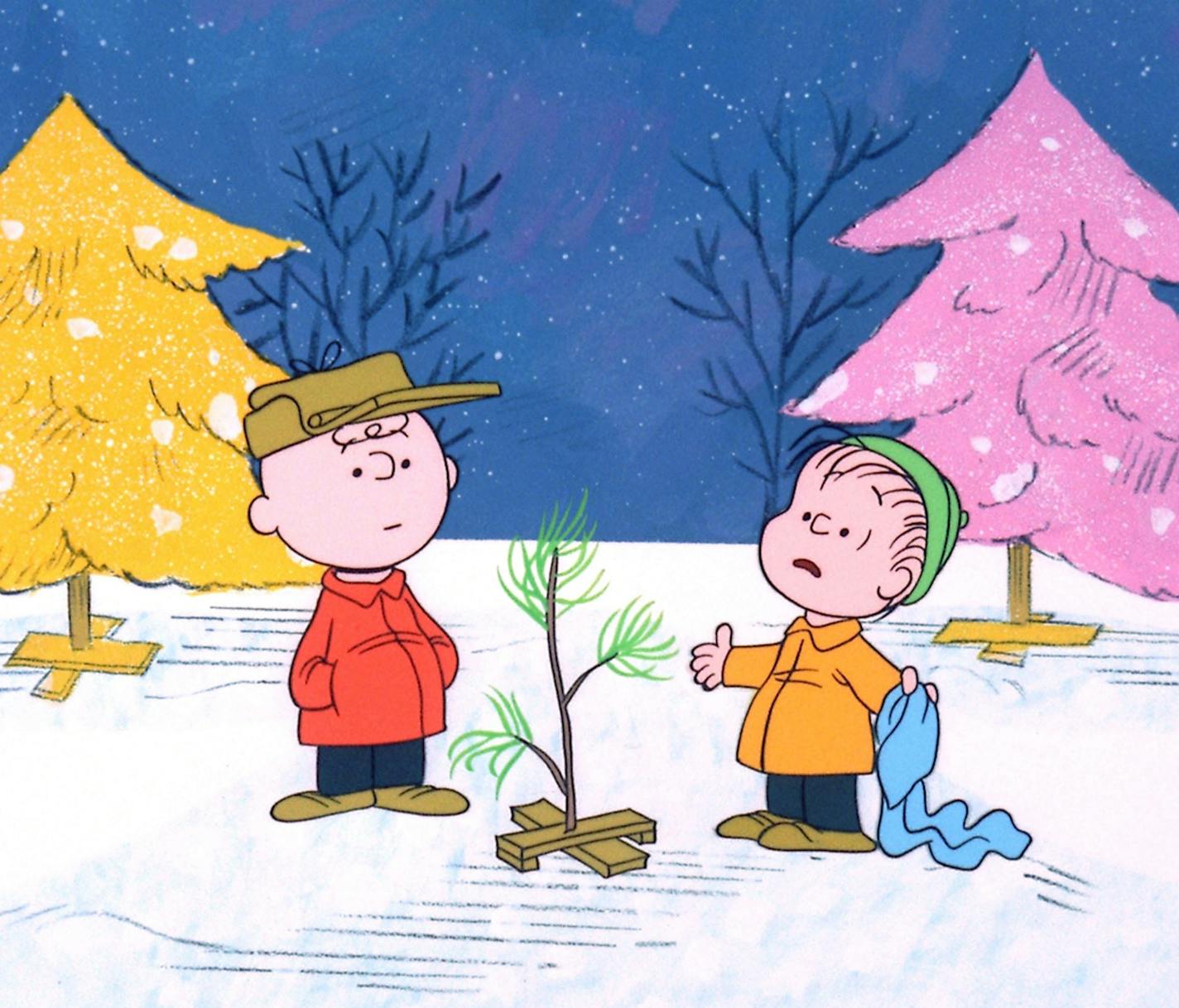 FILE - In this file image originally provided by United Feature Syndicate Inc. VIA ABC TV, Charlie Brown and Linus appear in a scene from "A Charlie Brown Christmas," a television special based on the "Peanuts" comic strip by Charles M. Schulz. Charles Schulz' comic-strip and cartoon characters will star in their own animated film scheduled to hit theaters Nov. 25, 2015. (AP Photo/ABC, 1965 United Feature Syndicate Inc., File) **NO SALES** **MANDATORY CREDIT: United Feature Syndicate Inc. ** ORG