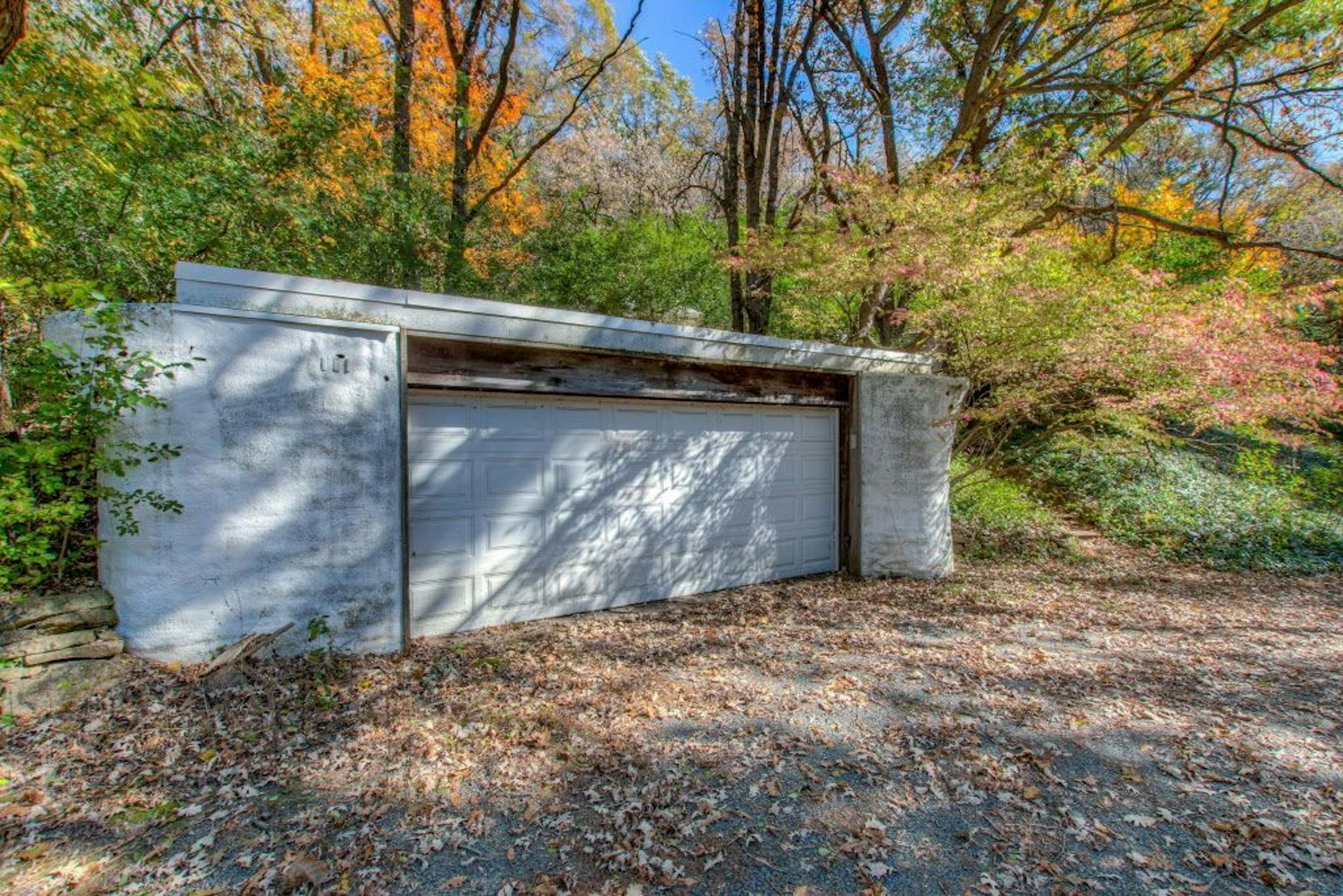 Detached two-car garage.