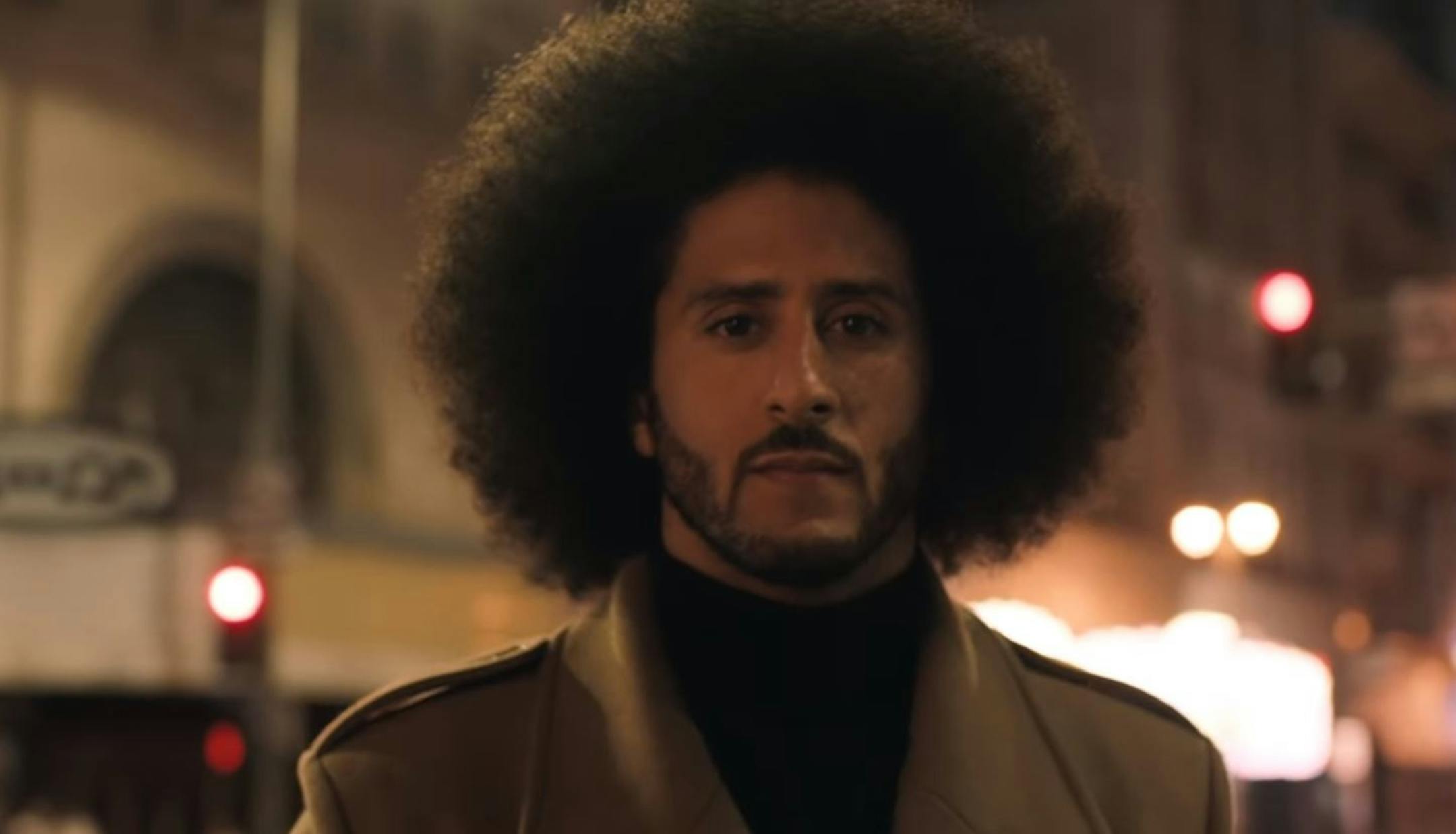 Colin Kaepernick in a screen shot from Nike's new ad, Wednesday, Sept. 5, 2018.