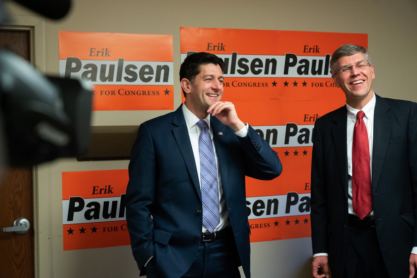 House Speaker Paul Ryan met with Erik Paulsen at his office in Plymouth.