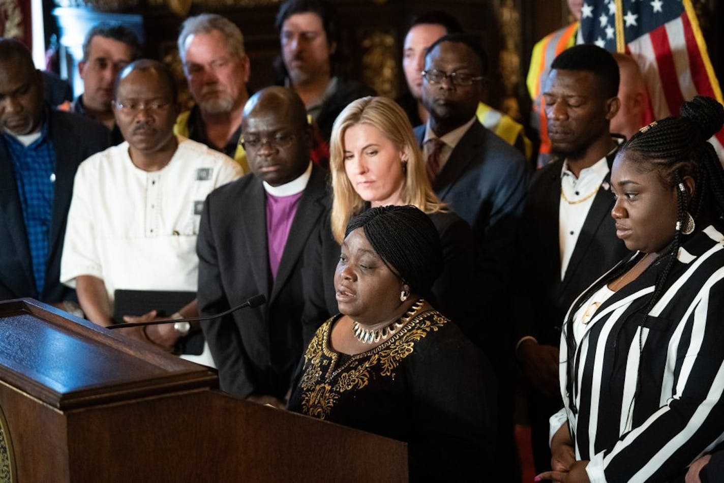 Isabella Wreh-Fofana said she yelled with joy today upon learning for the DED extension. Wreh-Fofana said she came to Minnesota in 2002 seeking medical care for her son's heart condition.