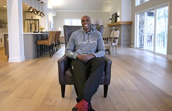 Timberwolves player Anthony Tolliver, who has many side businesses, including flipping houses. Here, Anthony makes himself comfortable in a recent rem