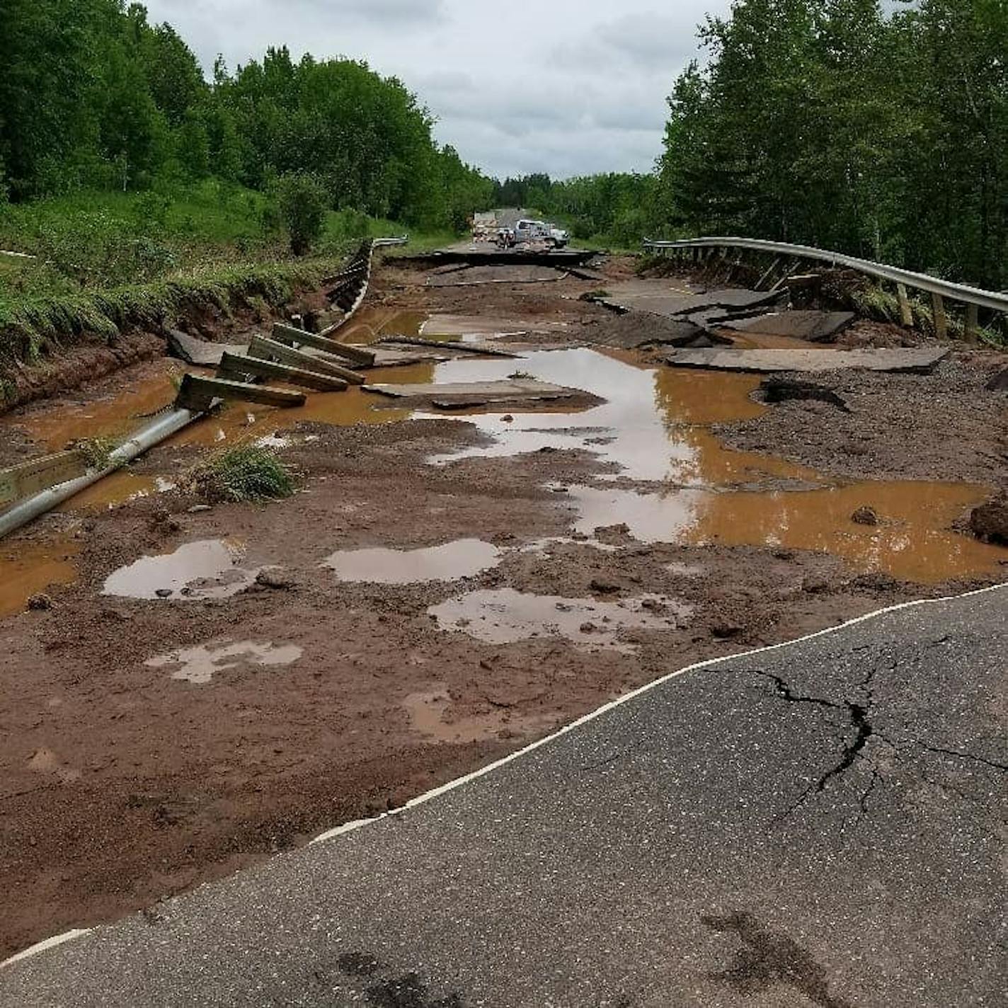 What used to be Hwy. 23 near Holyoke in Carlton County. Photo supplied by Torina Stark.