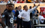 Minnesota United coach Adrian Heath (shown during a game against Toronto FC earlier in July) thought the Loons had plenty of unfinished opportunities 