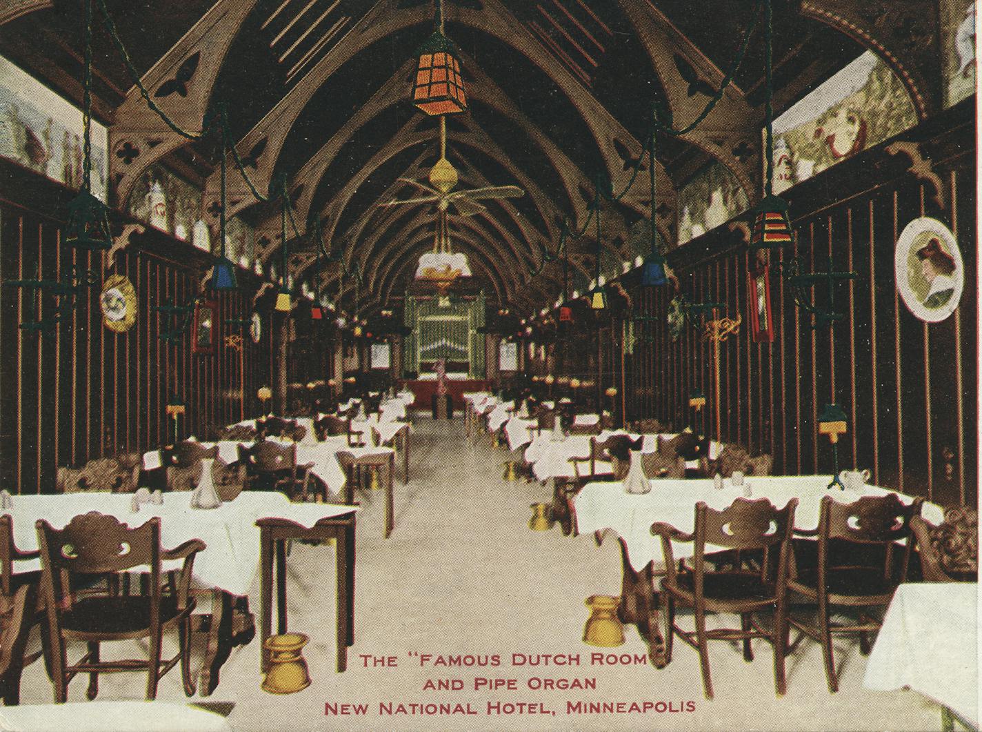 The Dutch-themed restaurant in the National Hotel in Minneapolis.