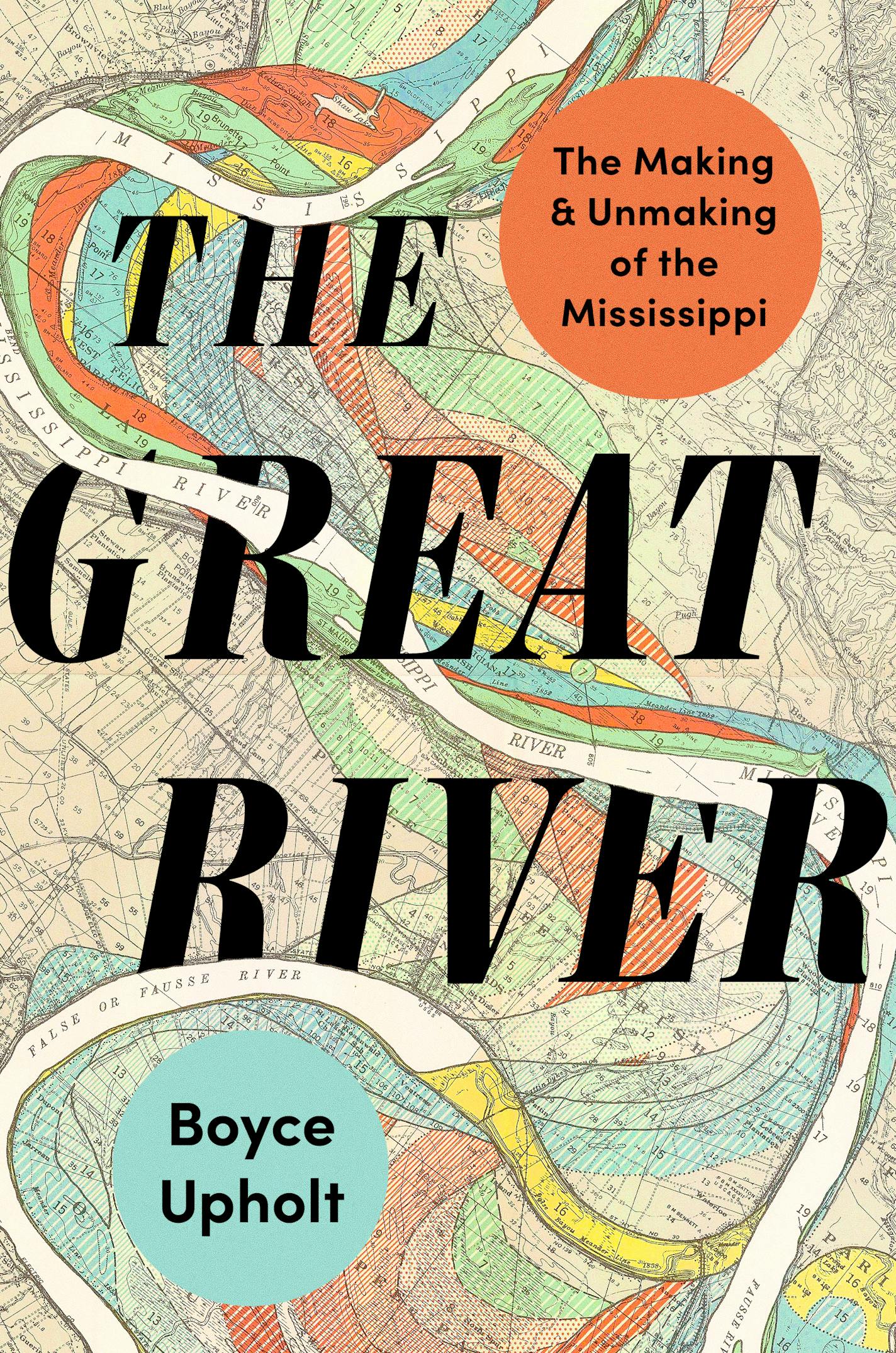 cover of "The Great River" features a map of the Mississippi