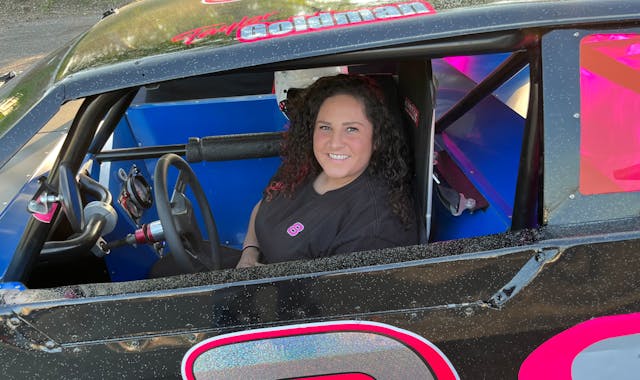 Taylor Goldman and her No. 8 Thunder Car.