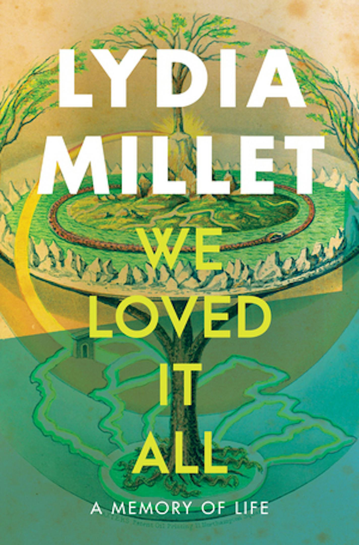 cover of book "We Loved It All" with a painting of a tree and Earth