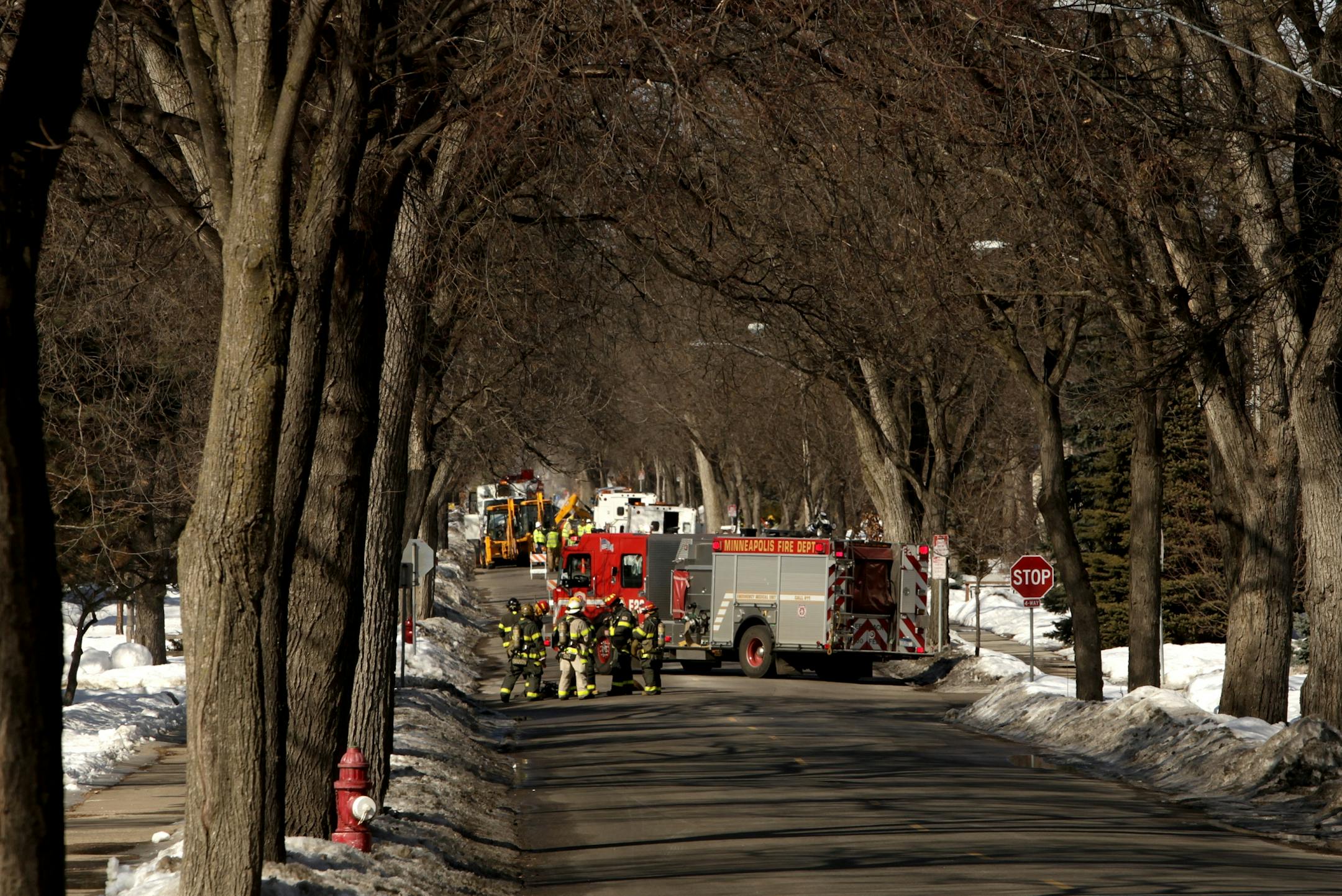 Gas leak at 40th and Xerxes Ave. So., Minneapolis, MN., MN on March 13, 2013.